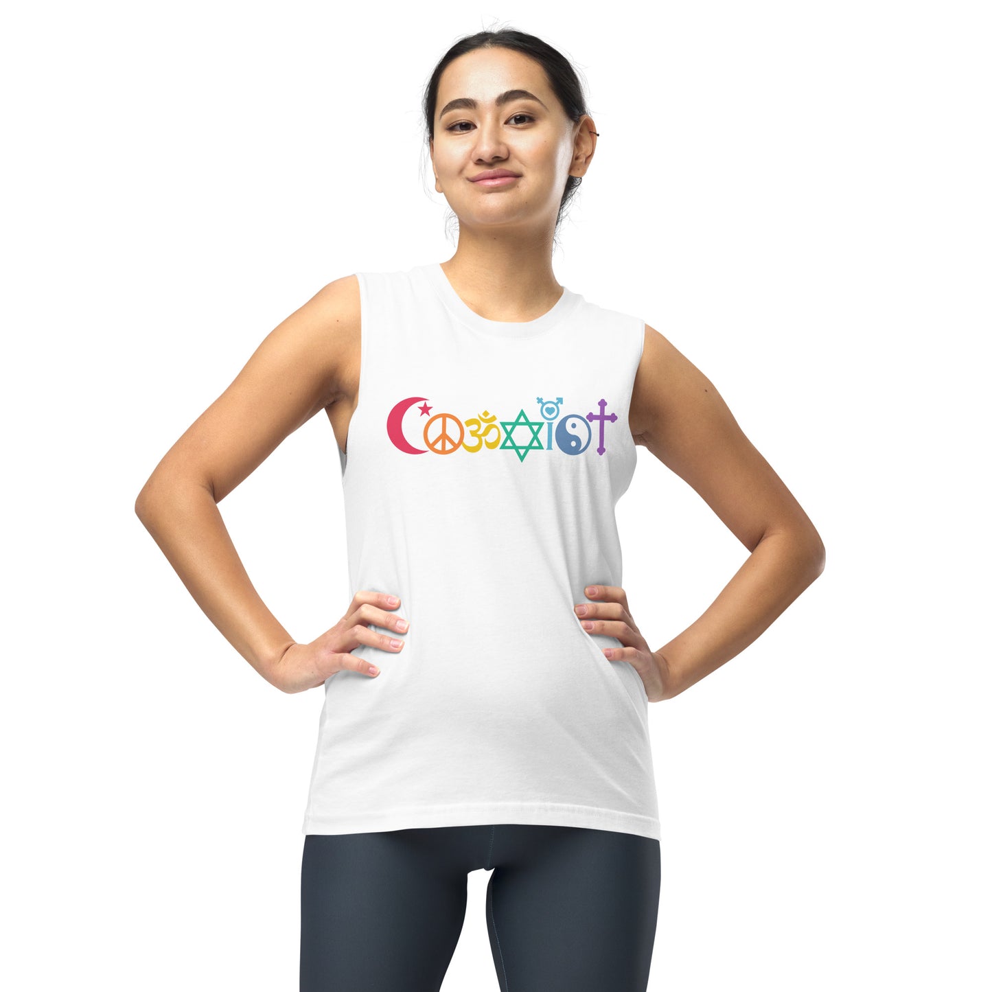 Coexist Rainbow Unisex Muscle Shirt