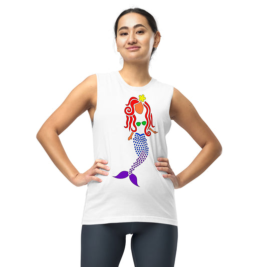 Rainbow Mermaid Unisex Muscle Shirt