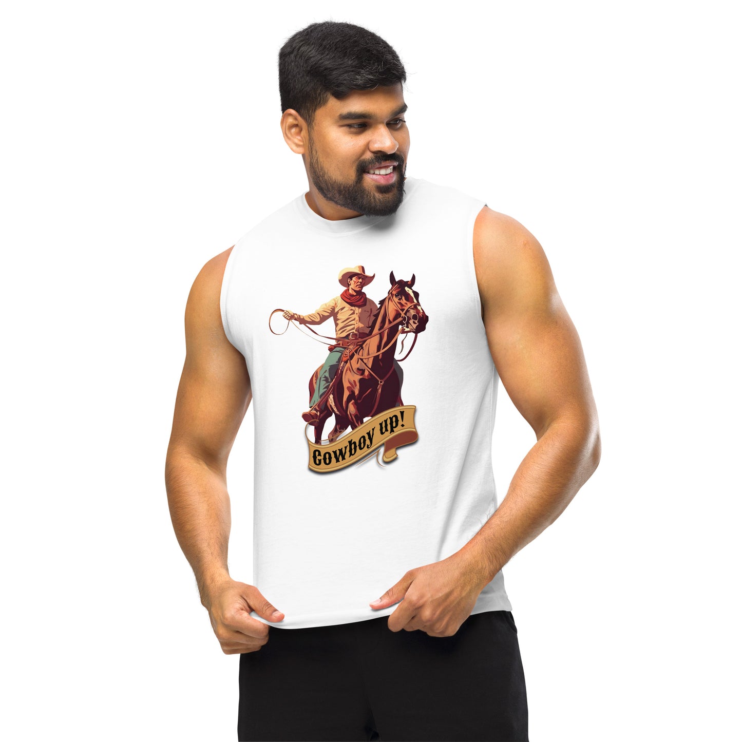 Cowboy Up! Unisex Muscle Shirt