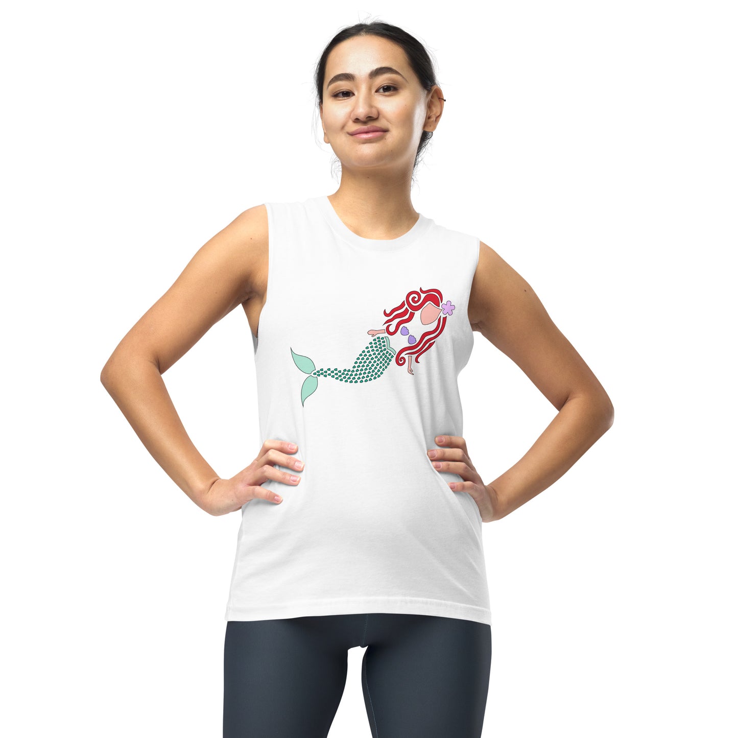 A Mermaid Under the Water Unisex Muscle Shirt