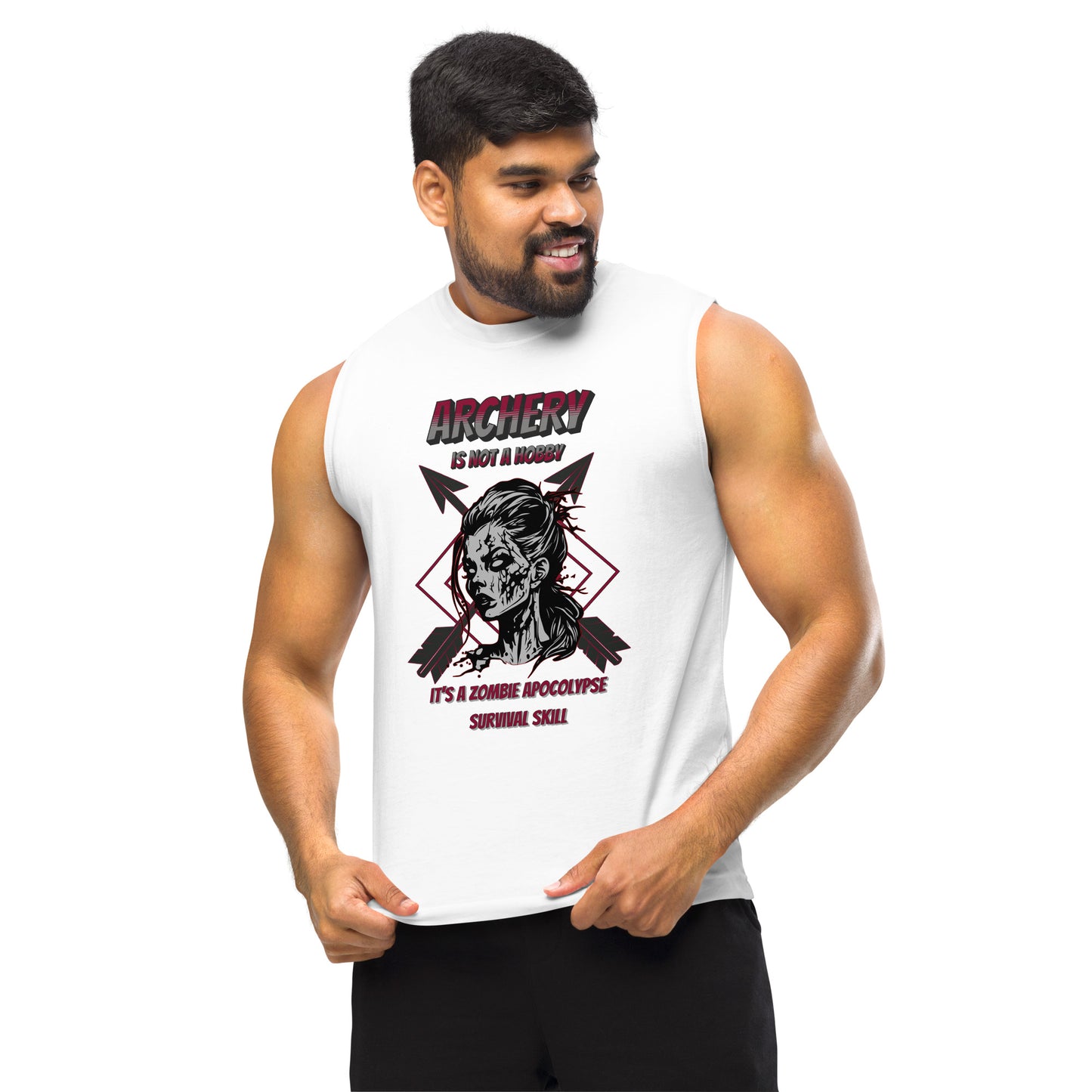 Archery Zombie Apocalypse Unisex Muscle Shirt