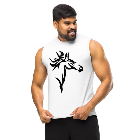 Horse with the Flaming Mane Unisex Muscle Shirt