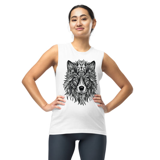 Wolf Mandala Unisex Muscle Shirt