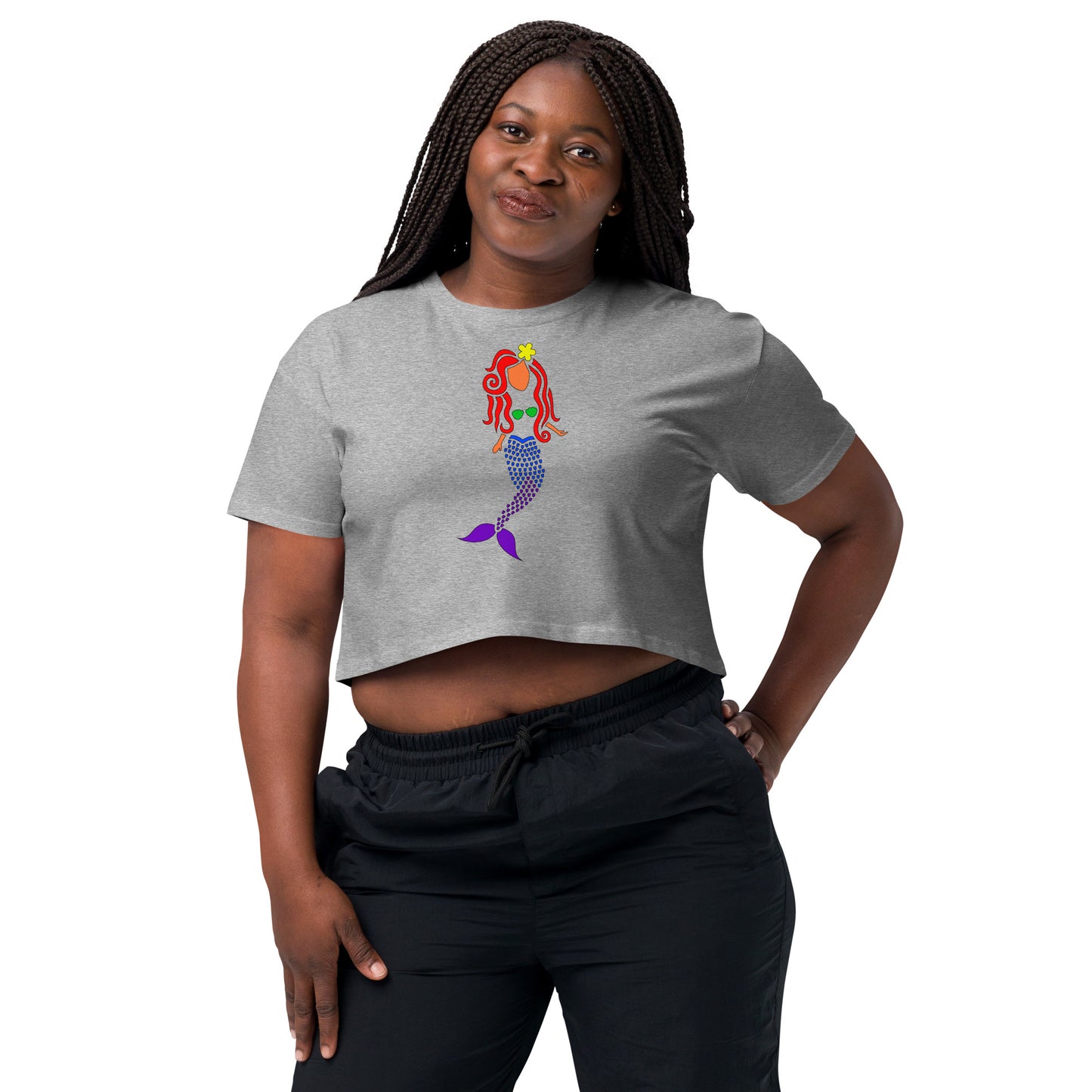 Rainbow Mermaid Women’s Crop Top