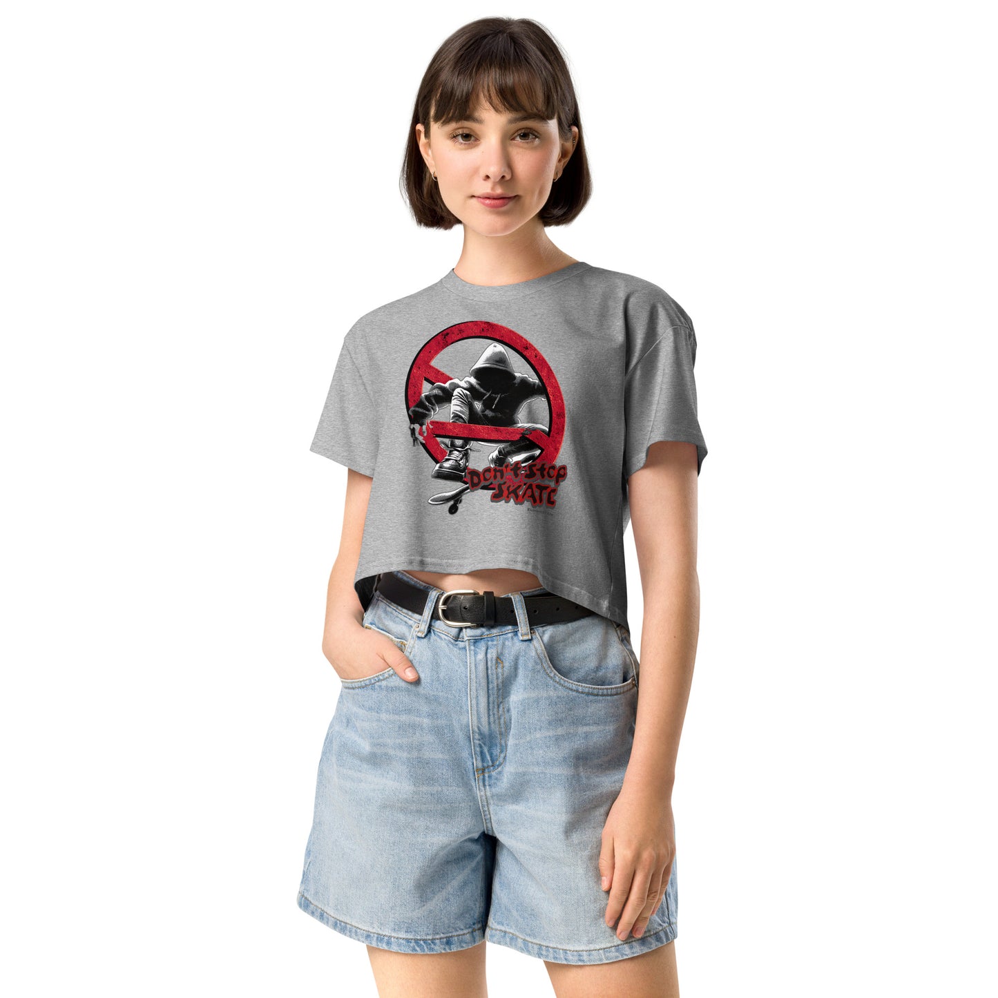 Don't Stop, Skate Women’s Crop Top