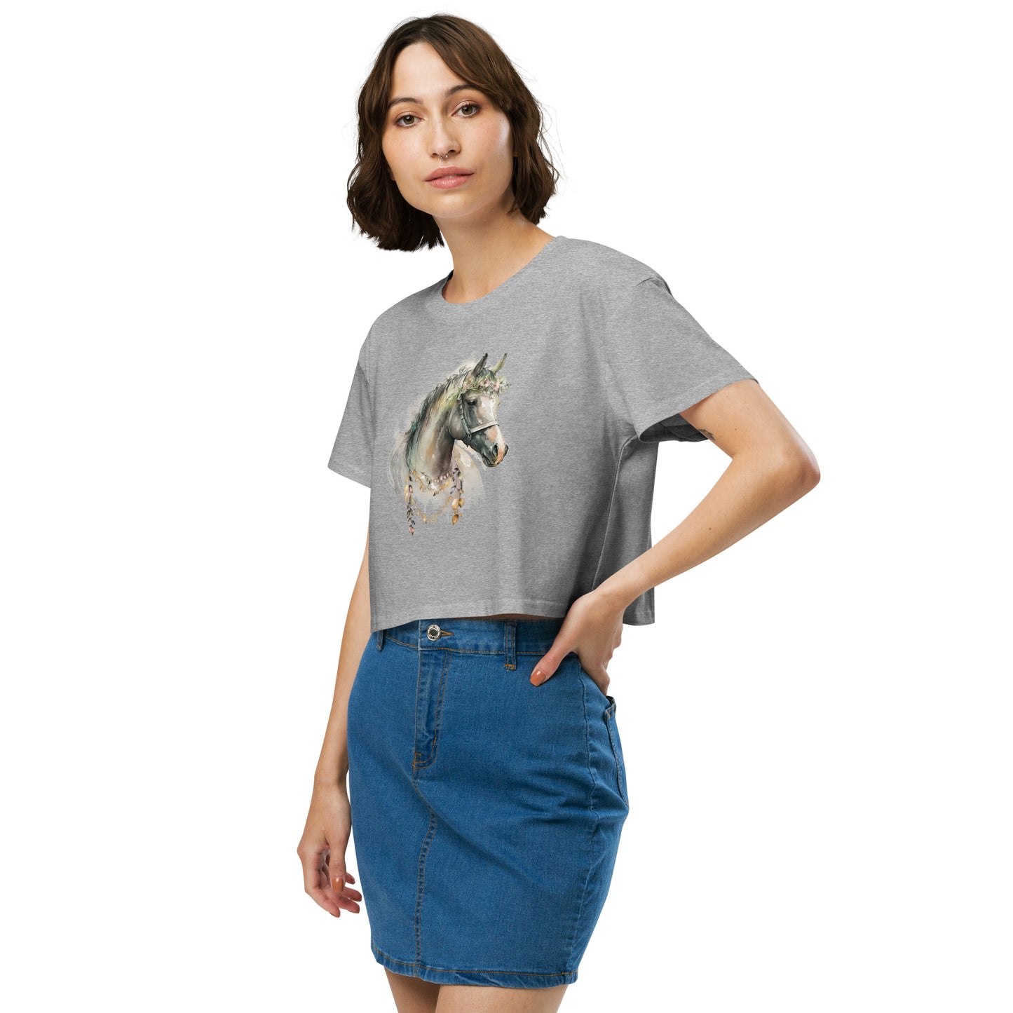 Whimsical Horse Women’s Crop Top