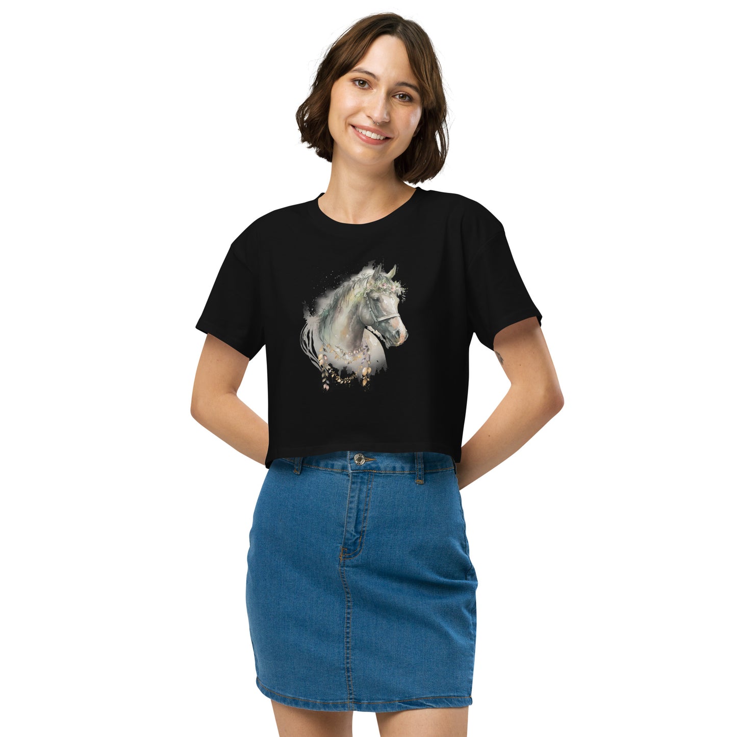 Whimsical Horse Women’s Crop Top