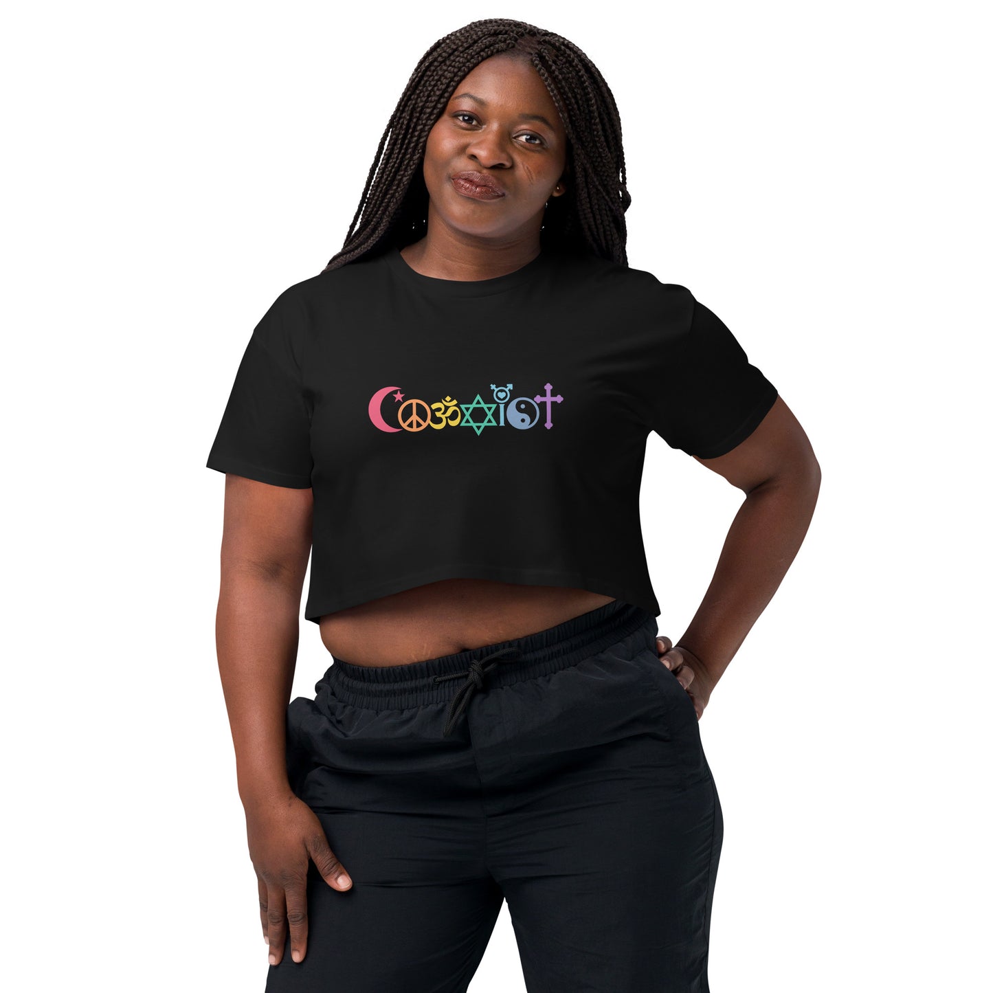 Coexist Rainbow Women’s Crop Top