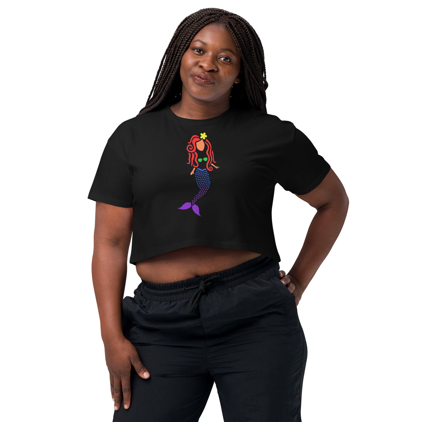 Rainbow Mermaid Women’s Crop Top