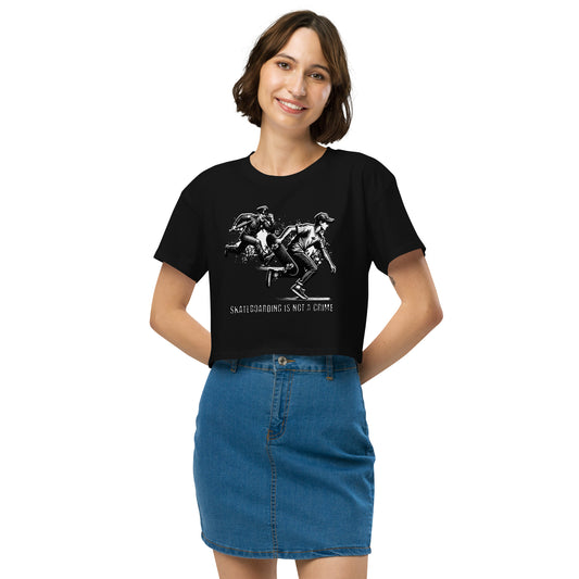 Skateboarding Is Not A Crime Women’s Crop Top