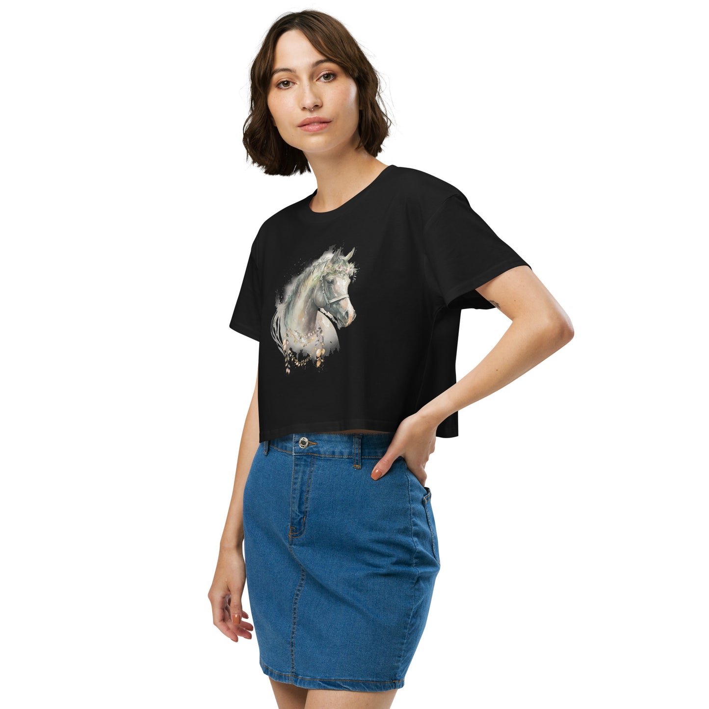 Whimsical Horse Women’s Crop Top