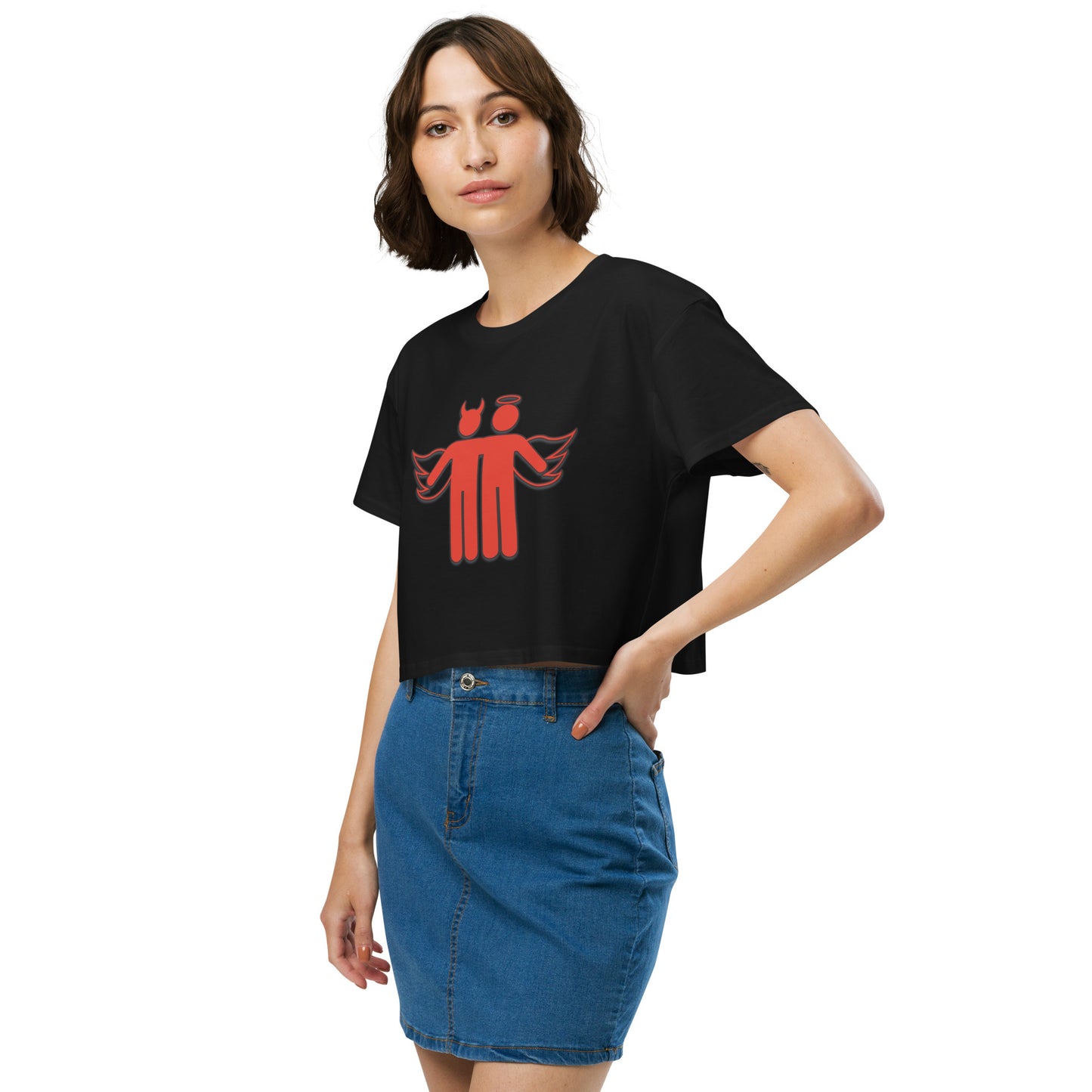 Devil & Angel Women’s Crop Top