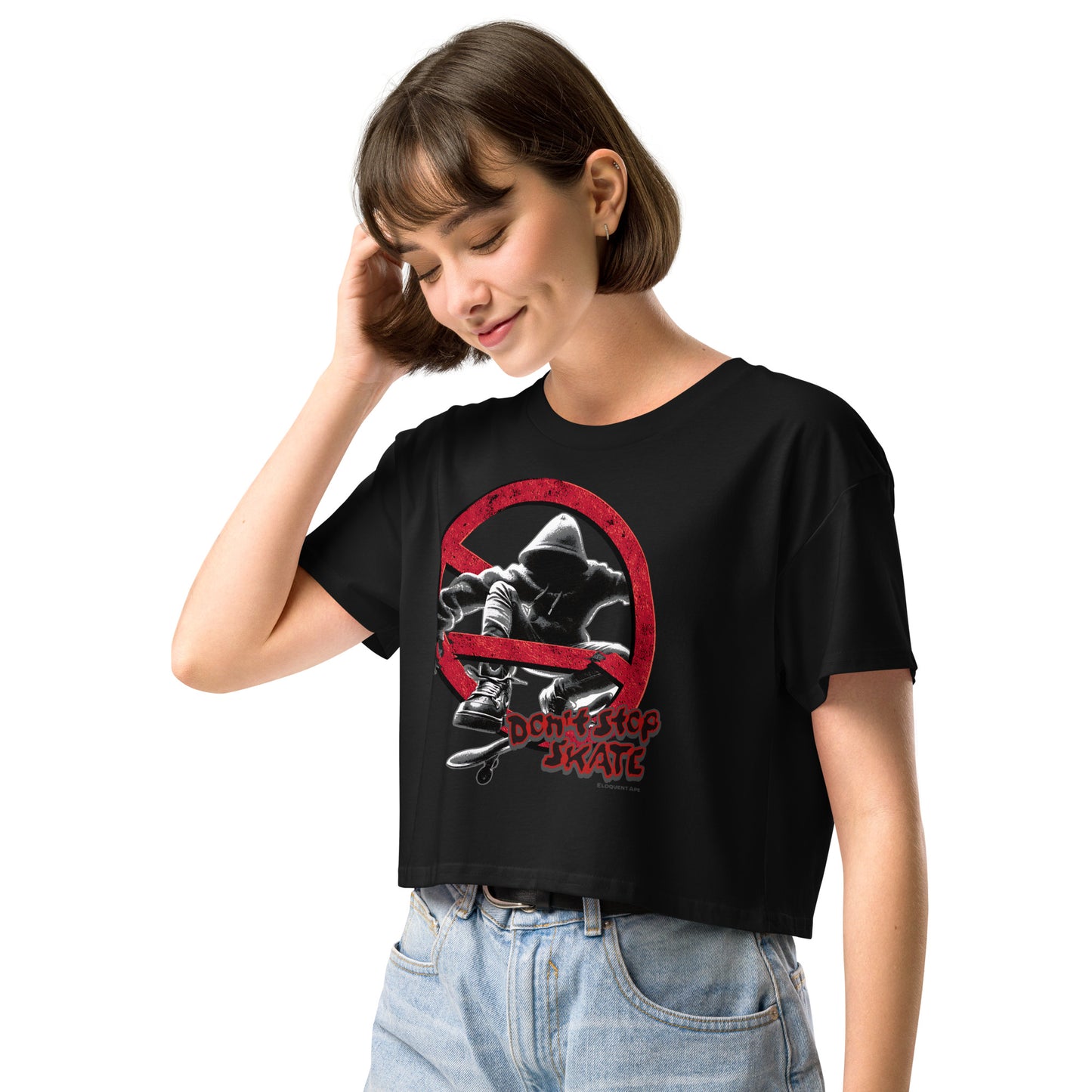 Don't Stop, Skate Women’s Crop Top