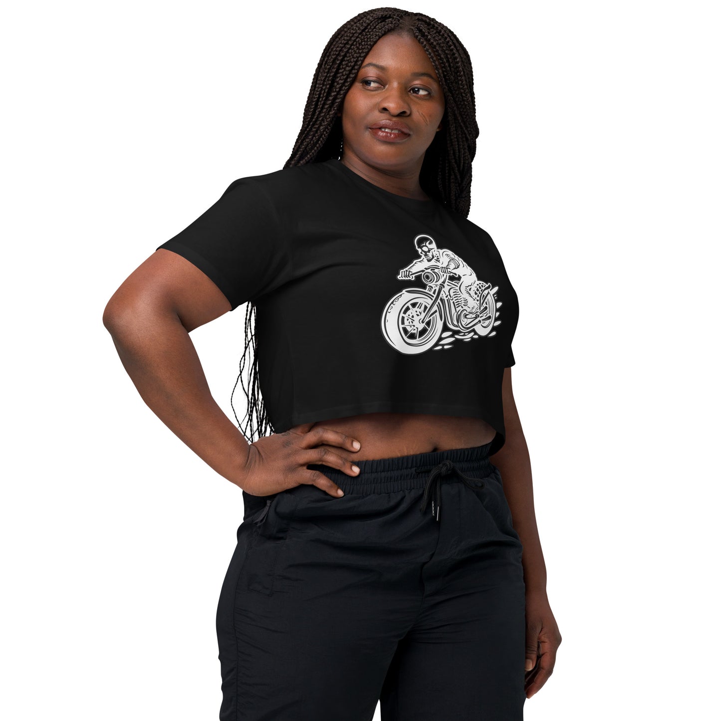 Skeleton Biker Women’s Crop Top