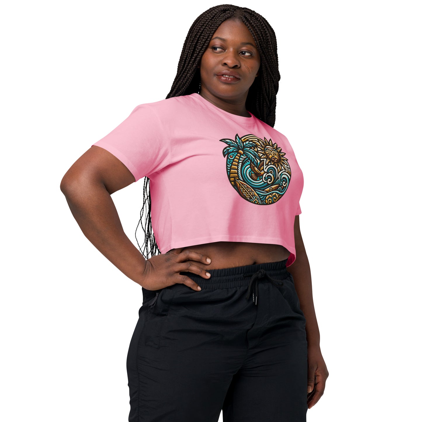 Tiki Beach Vibes Women’s Crop Top