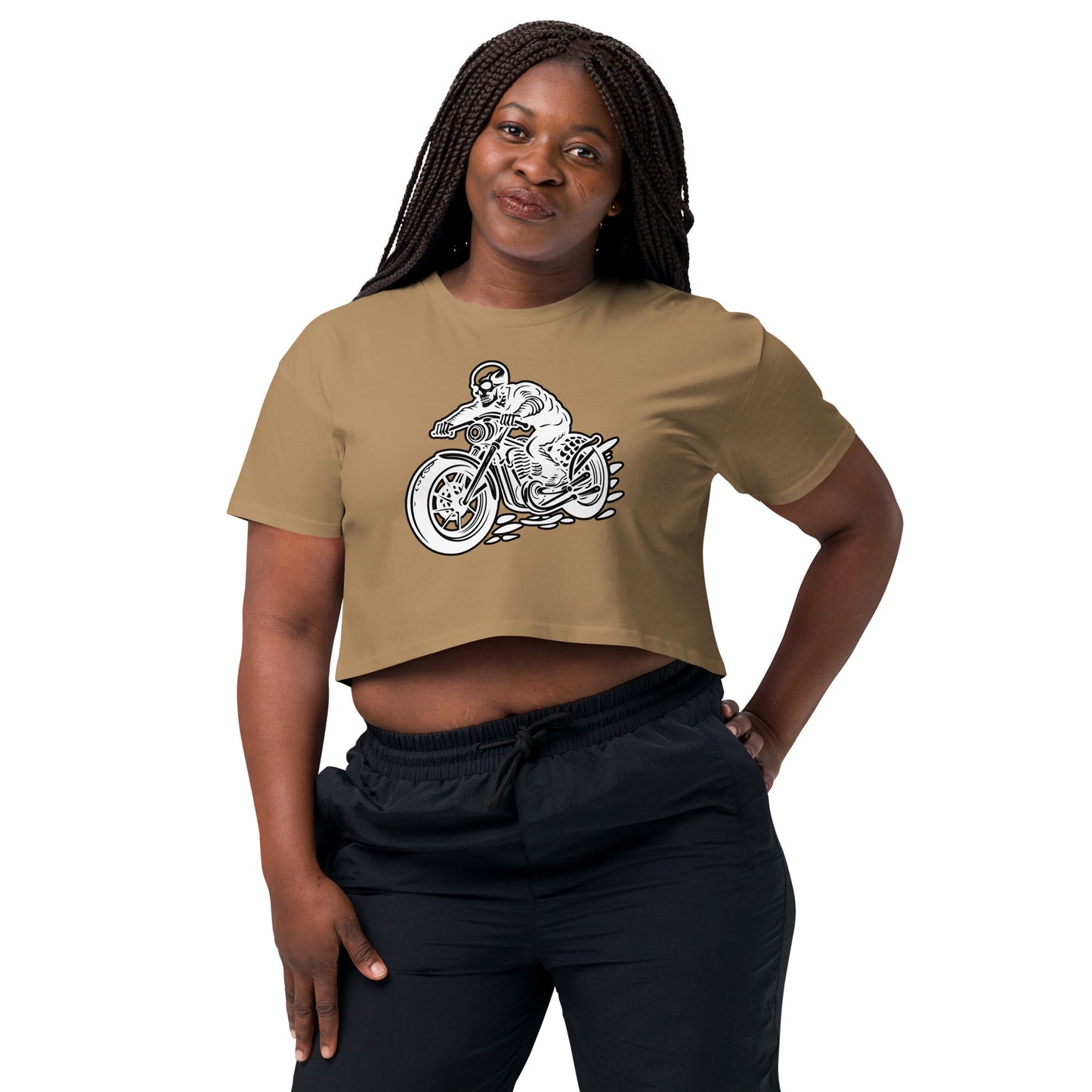 Skeleton Biker Women’s Crop Top