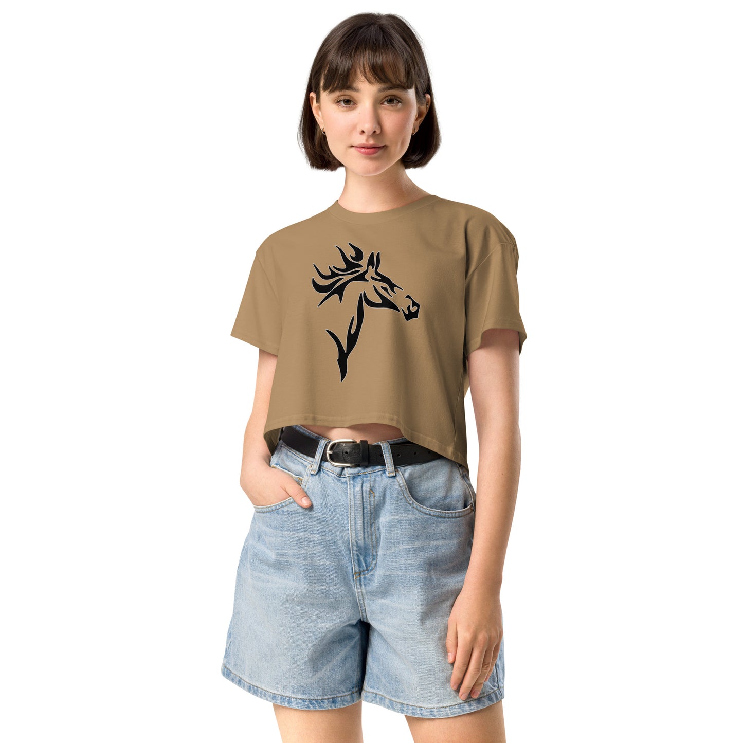 Horse with the Flaming Mane Women’s Crop Top