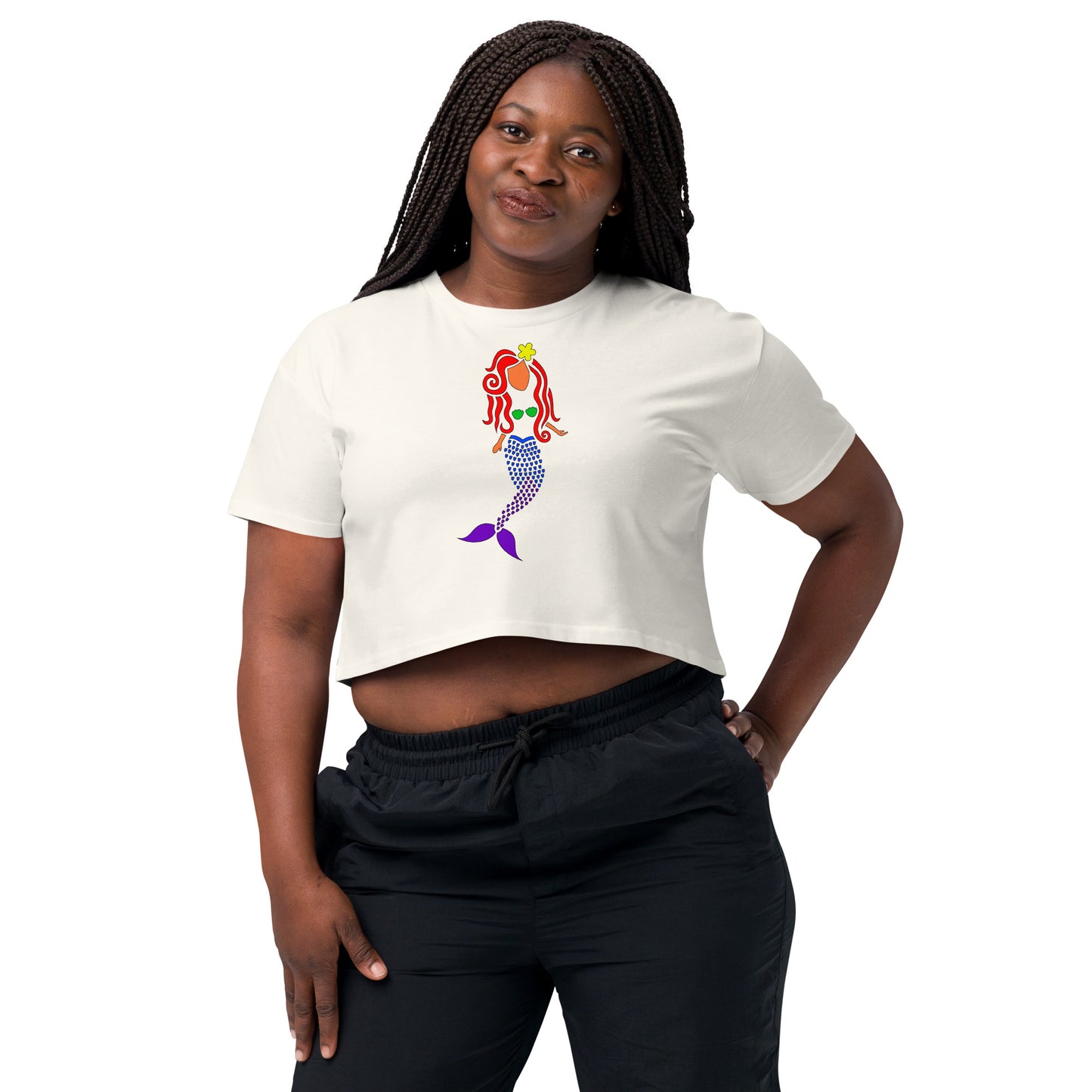 Rainbow Mermaid Women’s Crop Top