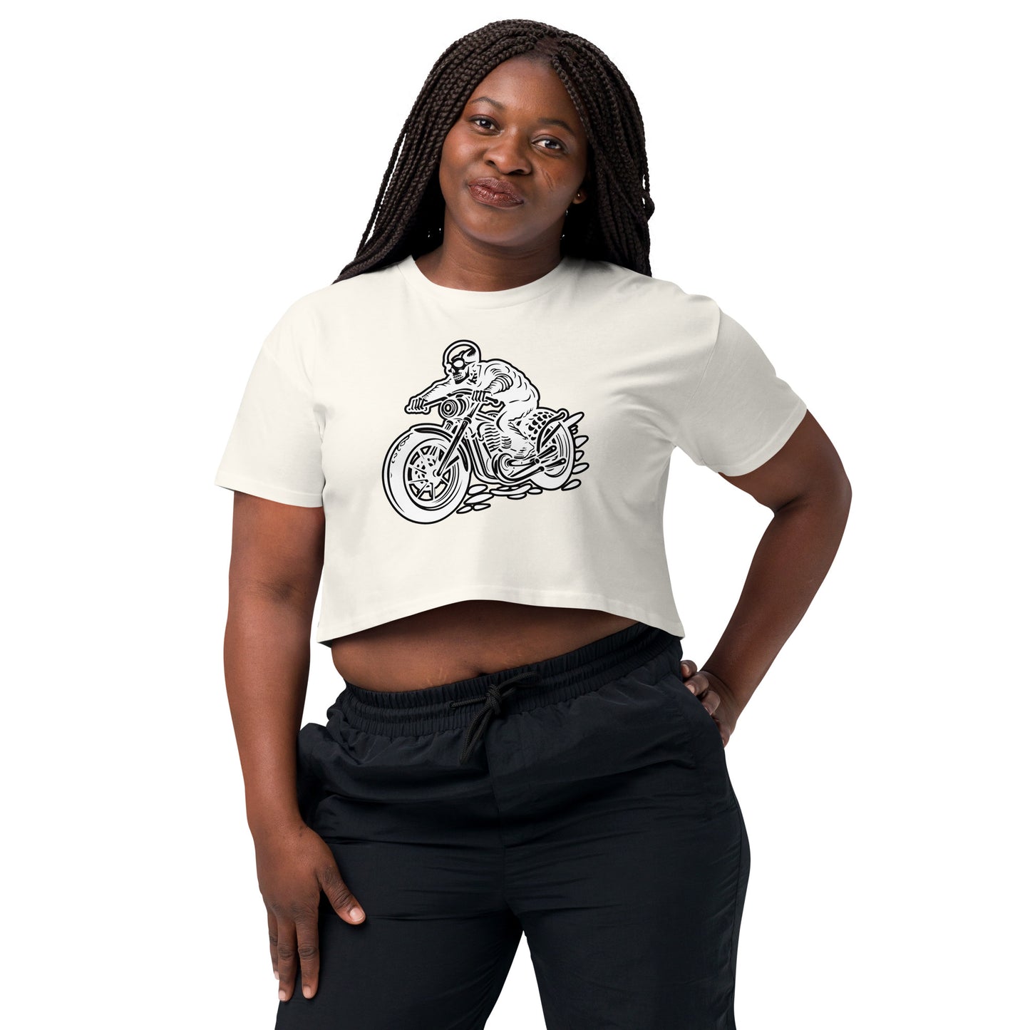 Skeleton Biker Women’s Crop Top