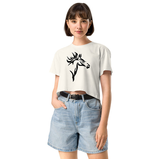 Horse with the Flaming Mane Women’s Crop Top