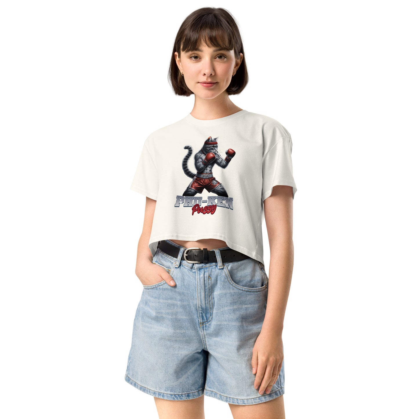 Phu-Ken Pussy Cat Women’s Crop Top