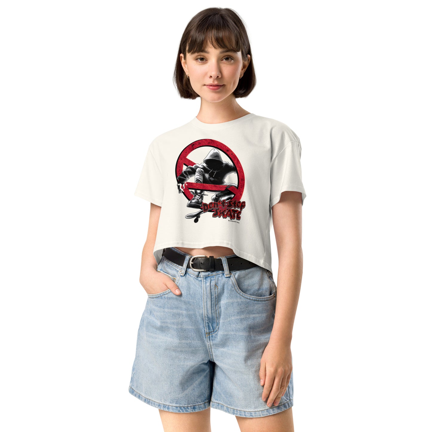 Don't Stop, Skate Women’s Crop Top