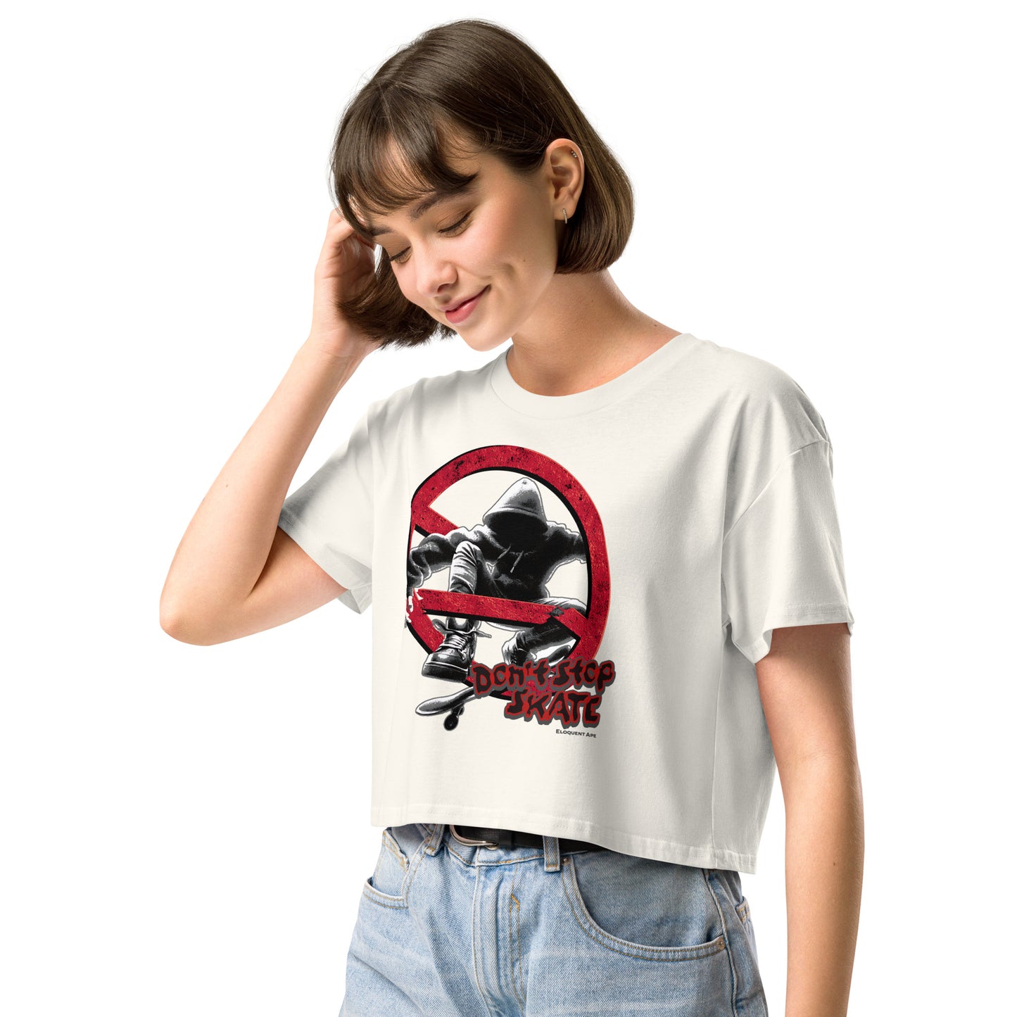 Don't Stop, Skate Women’s Crop Top