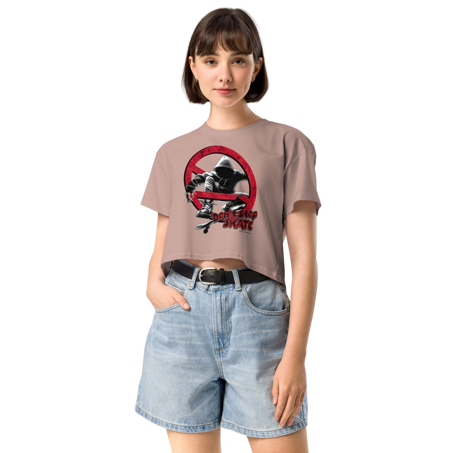 Don't Stop, Skate Women’s Crop Top