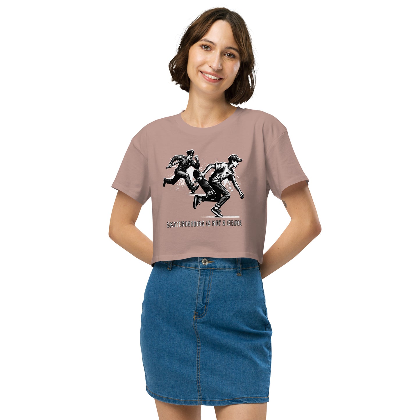 Skateboarding Is Not A Crime Women’s Crop Top