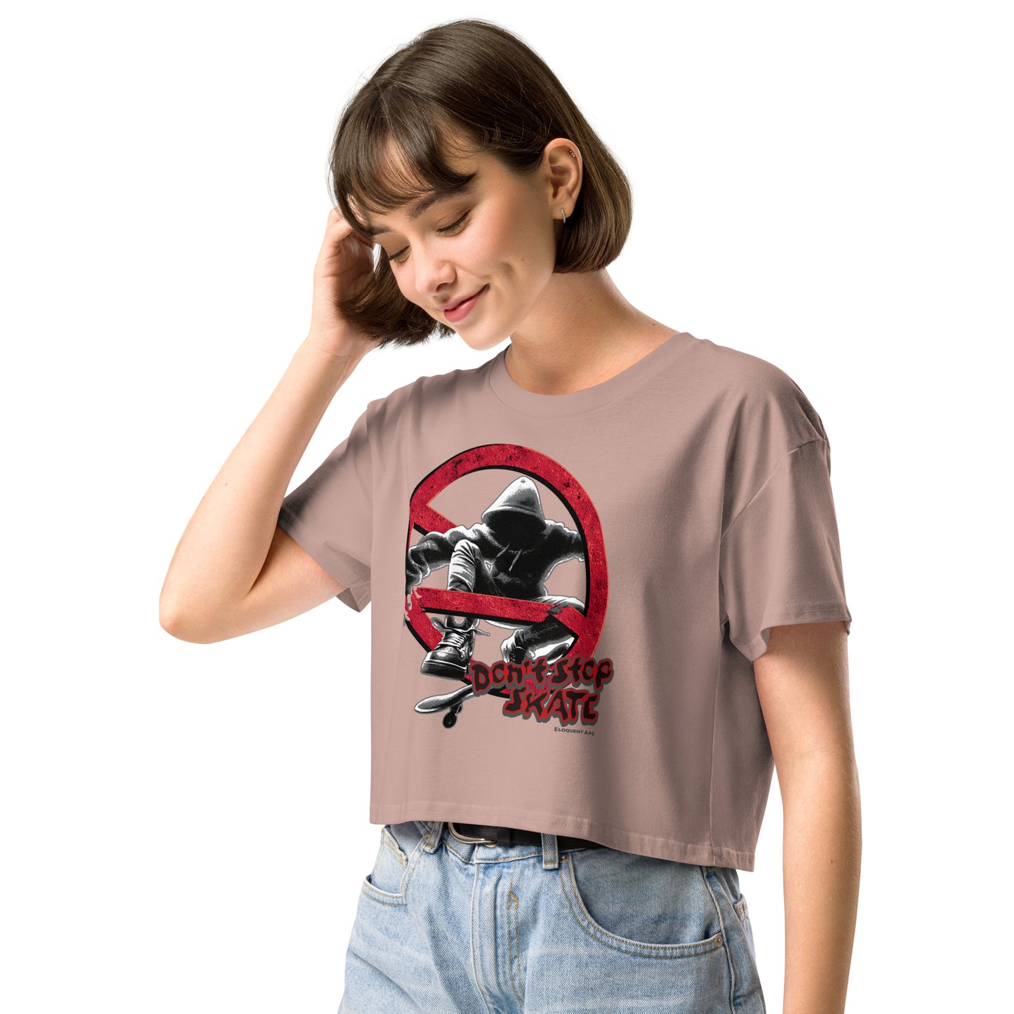 Don't Stop, Skate Women’s Crop Top