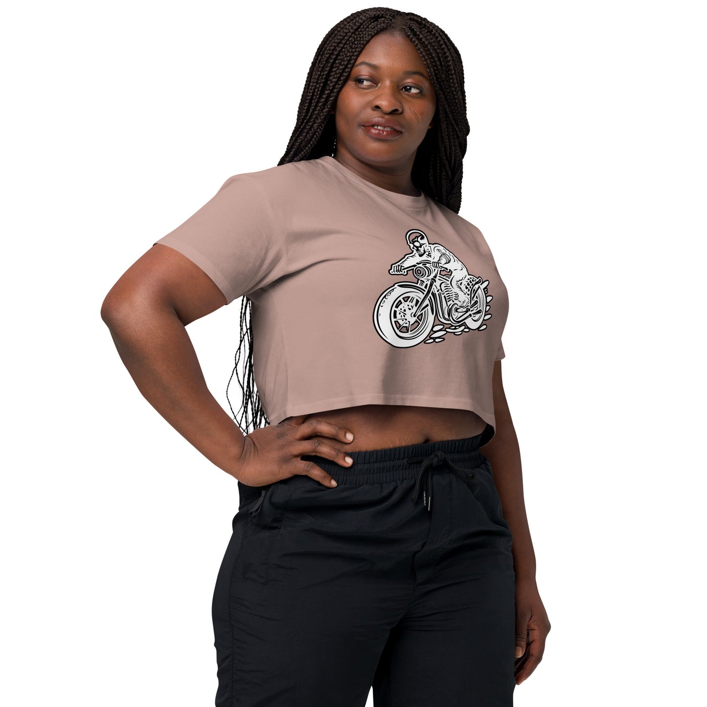 Skeleton Biker Women’s Crop Top