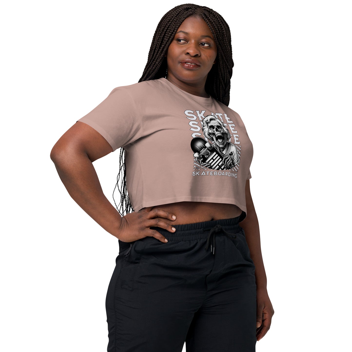 Screaming Skull Skateboarding Women’s Crop Top