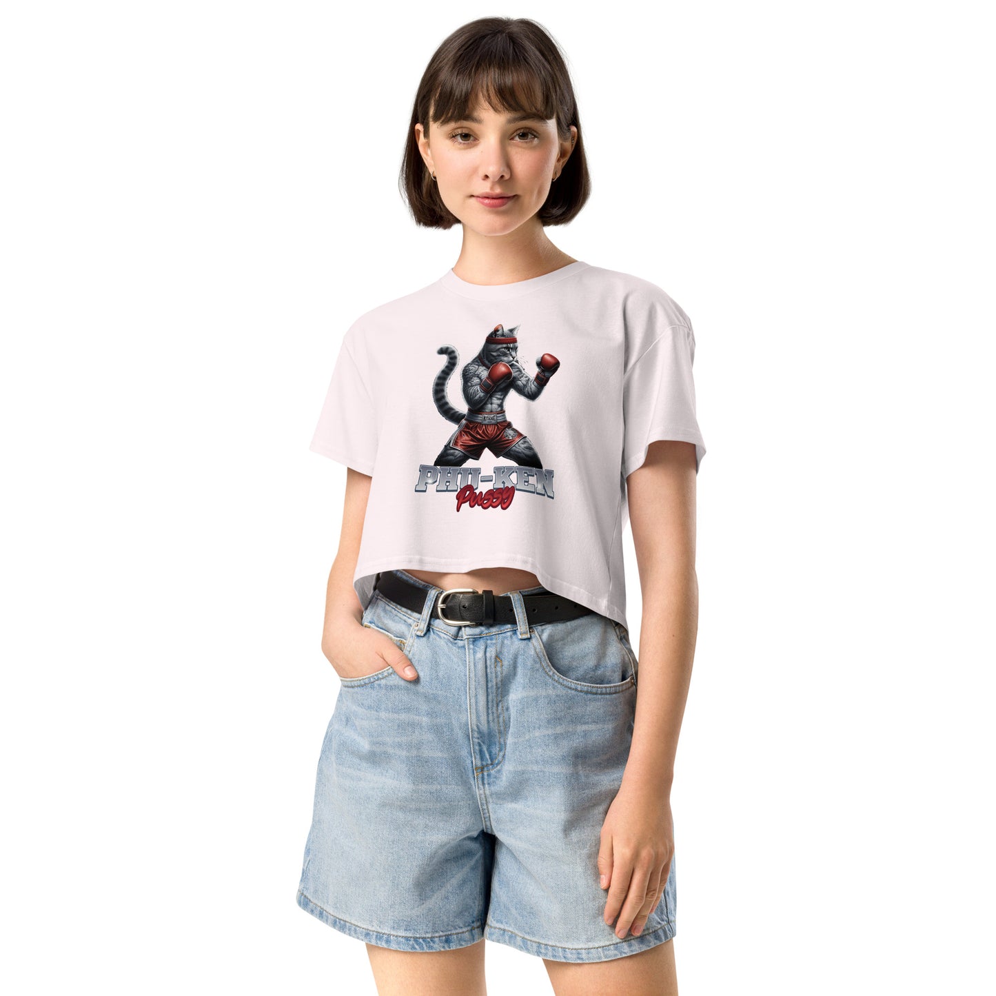 Phu-Ken Pussy Cat Women’s Crop Top