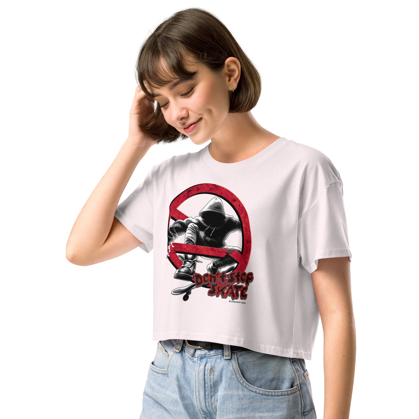 Don't Stop, Skate Women’s Crop Top