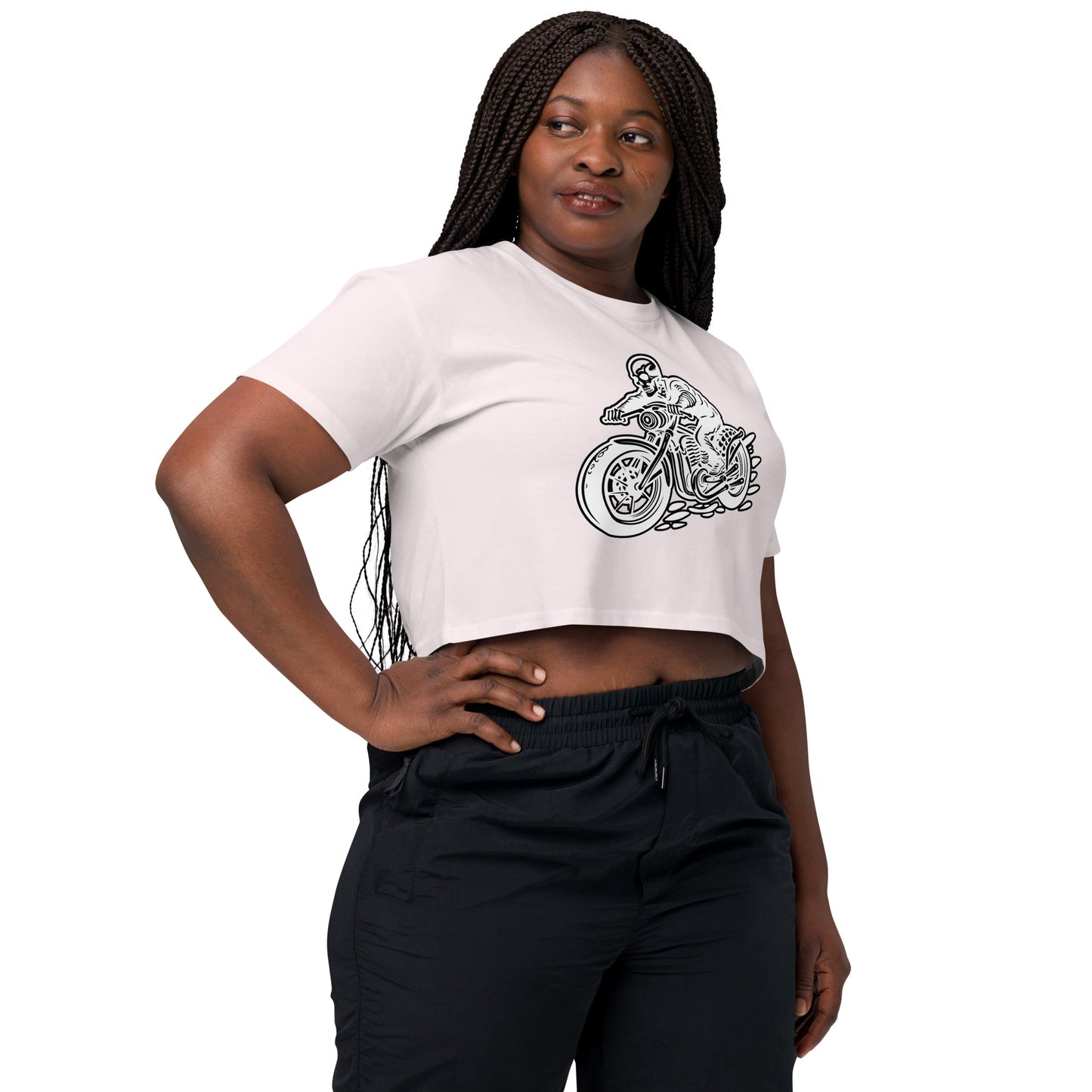 Skeleton Biker Women’s Crop Top