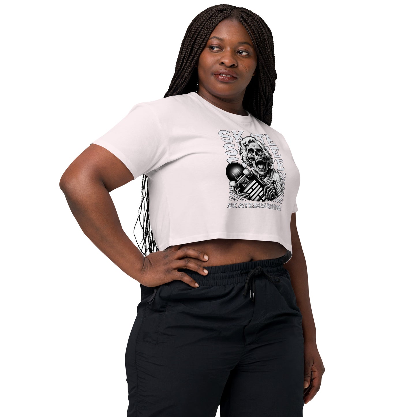 Screaming Skull Skateboarding Women’s Crop Top