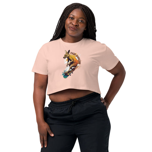 Fair Dinkum Skateboarding Kangaroo Women’s Crop Top