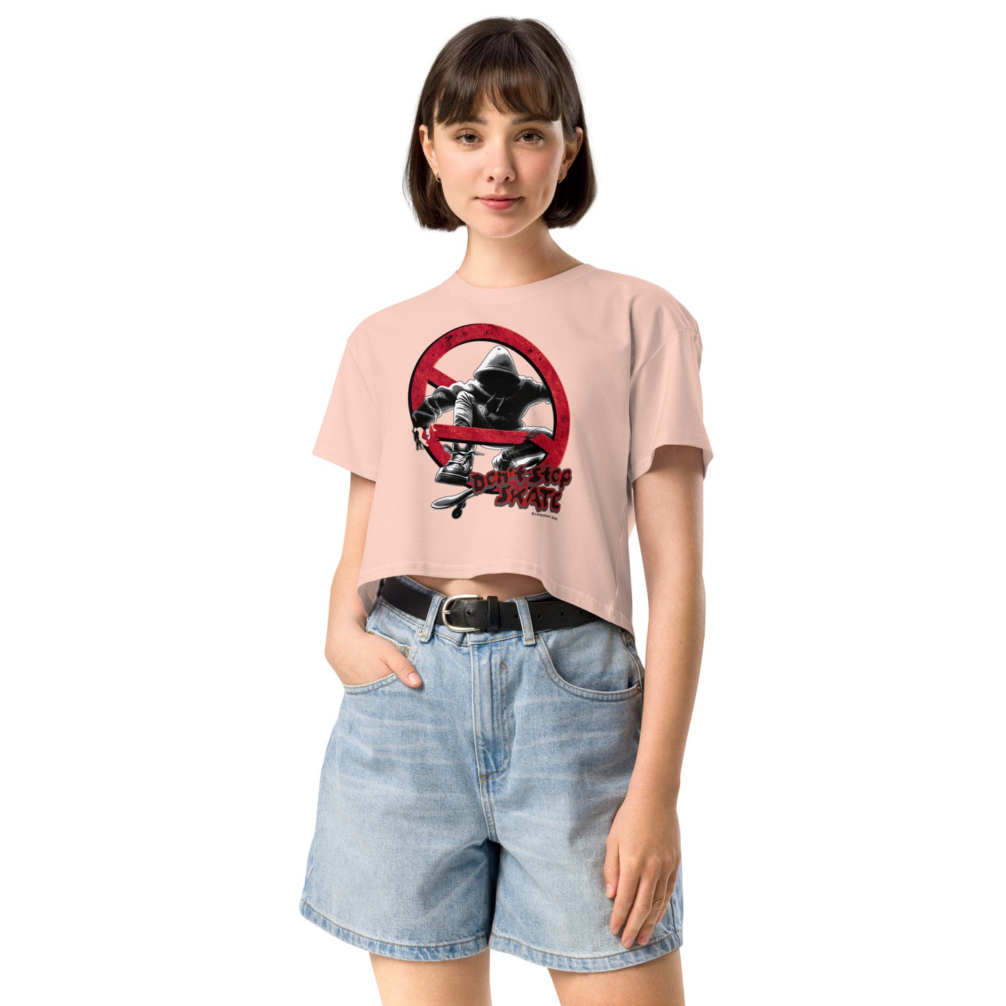 Don't Stop, Skate Women’s Crop Top