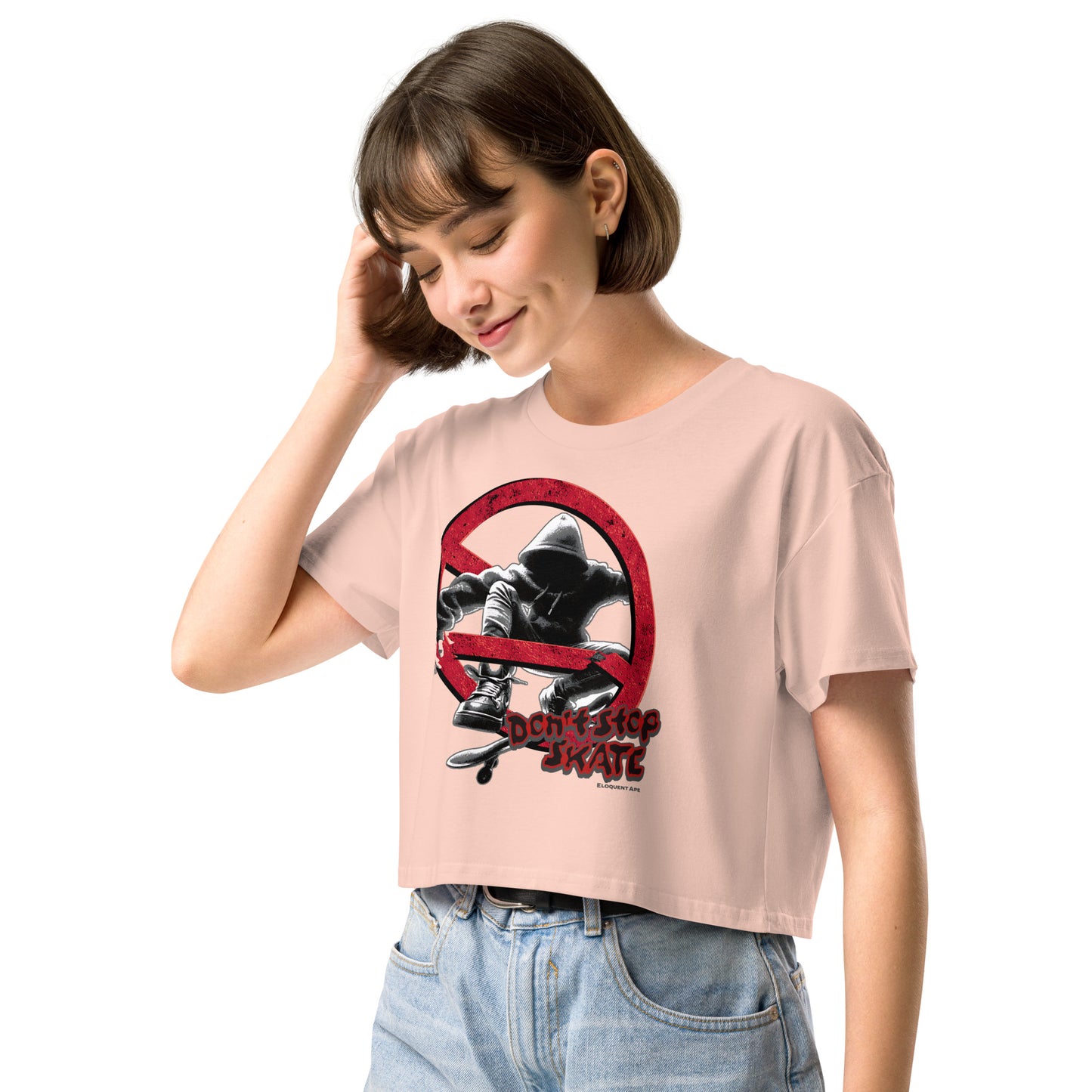 Don't Stop, Skate Women’s Crop Top