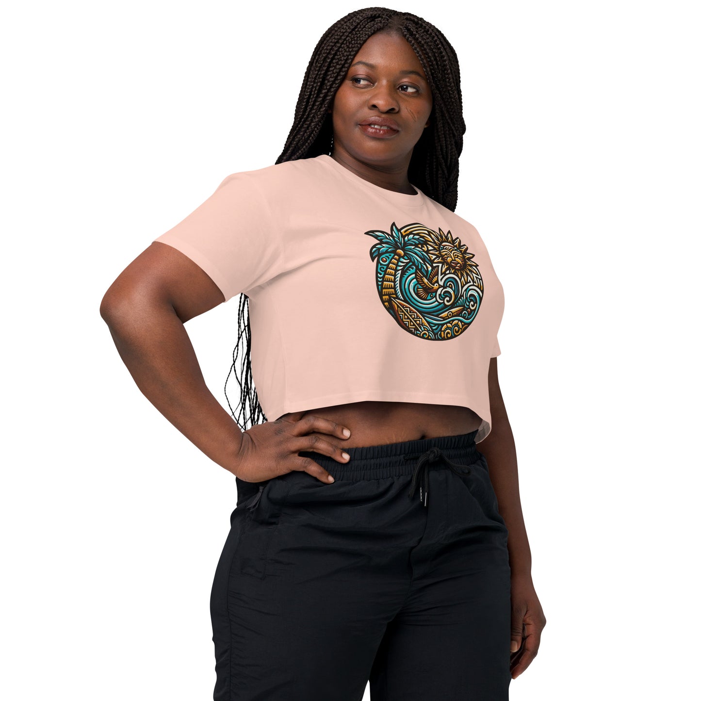 Tiki Beach Vibes Women’s Crop Top