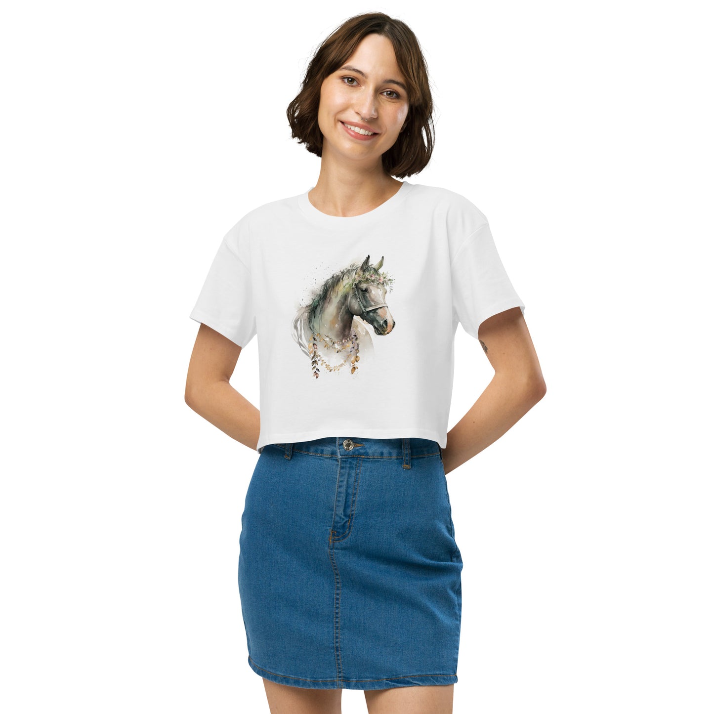 Whimsical Horse Women’s Crop Top