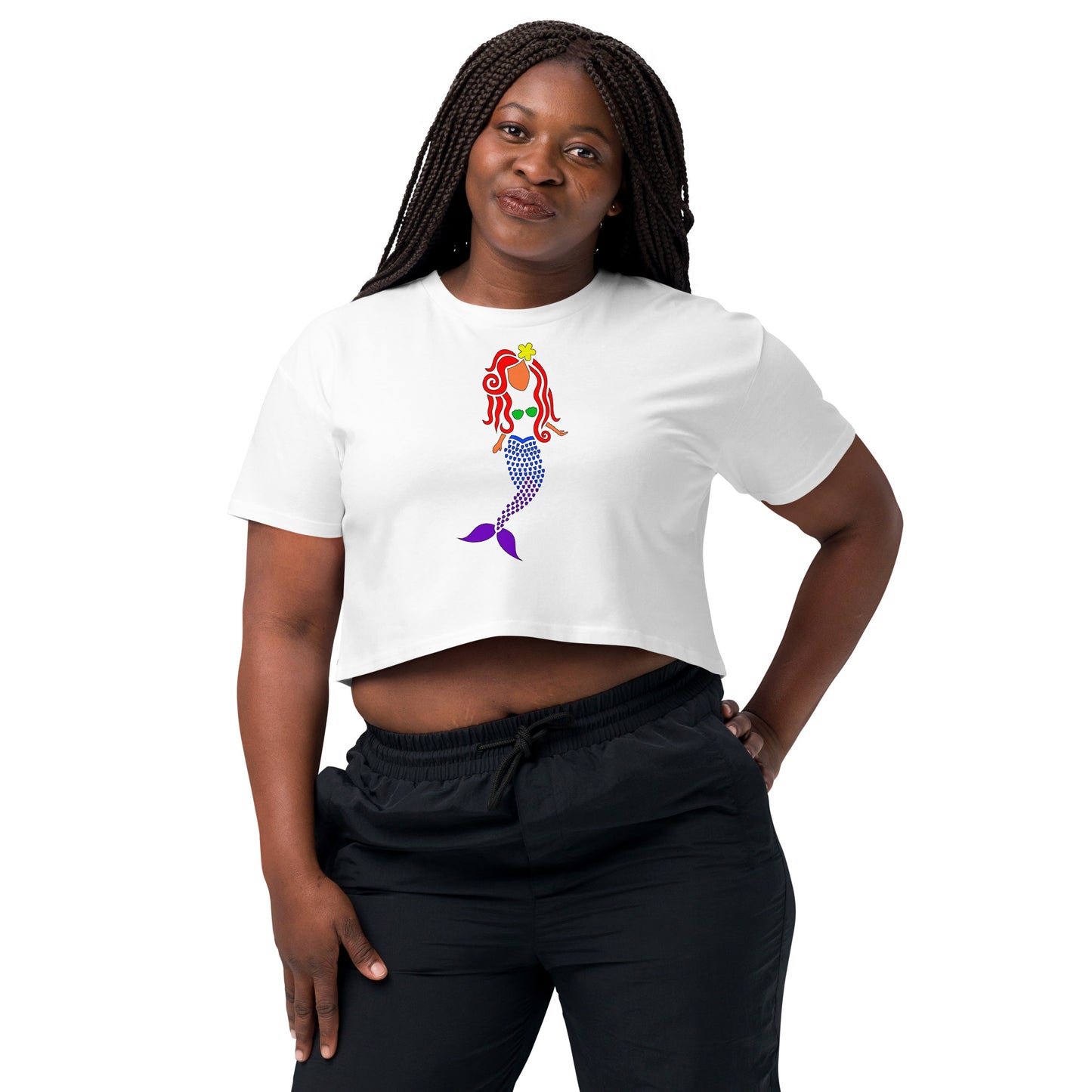 Rainbow Mermaid Women’s Crop Top