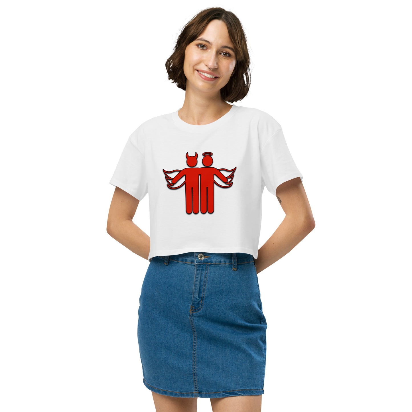 Devil & Angel Women’s Crop Top