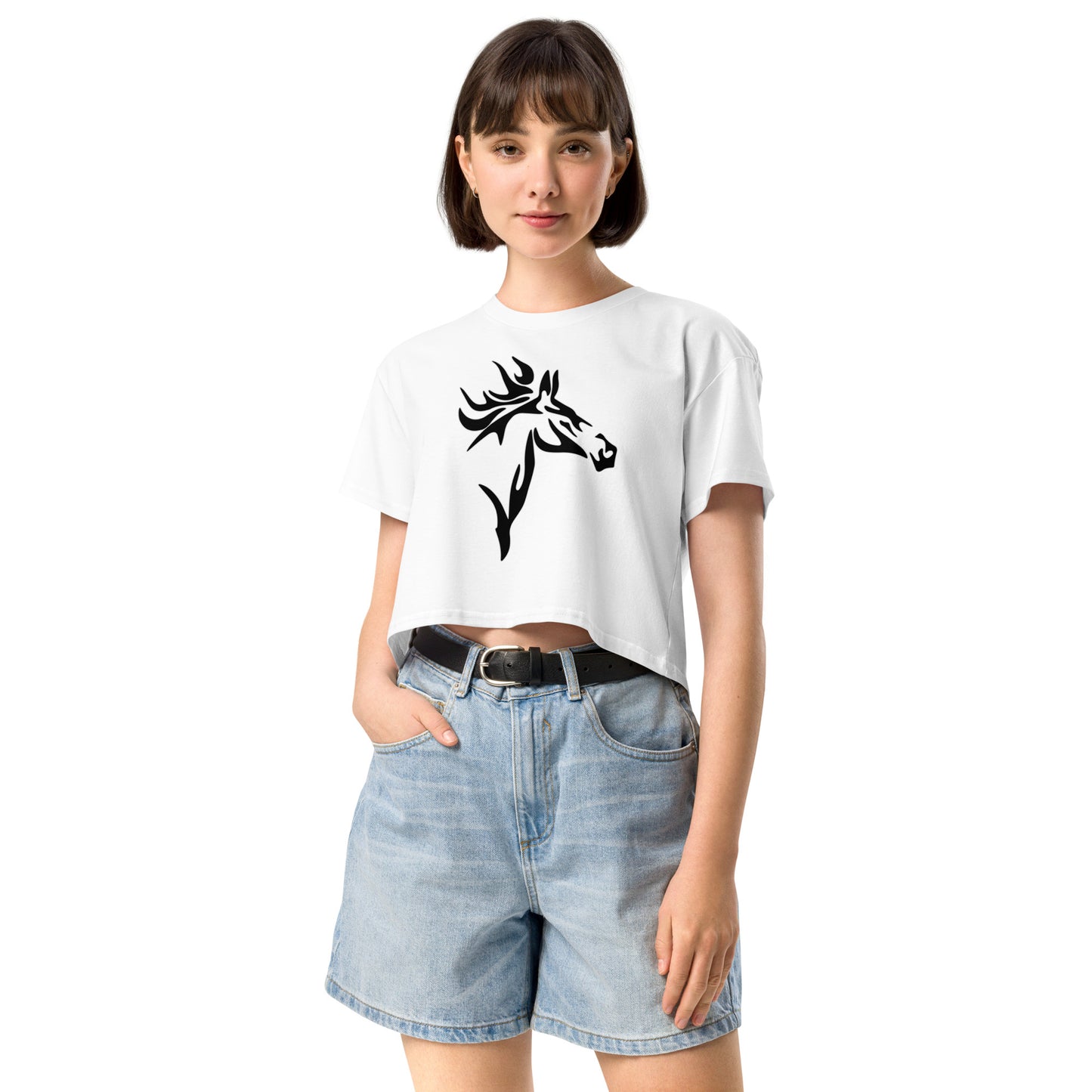 Horse with the Flaming Mane Women’s Crop Top