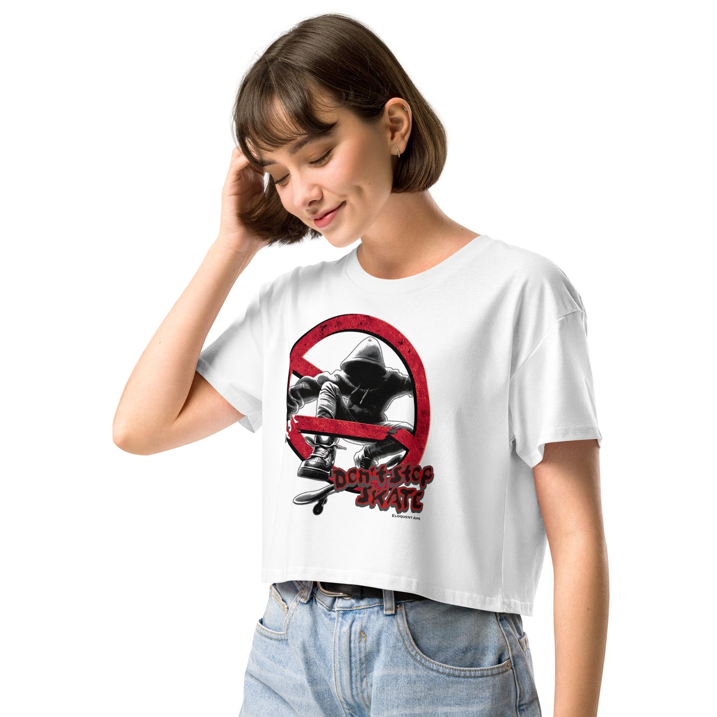 Don't Stop, Skate Women’s Crop Top