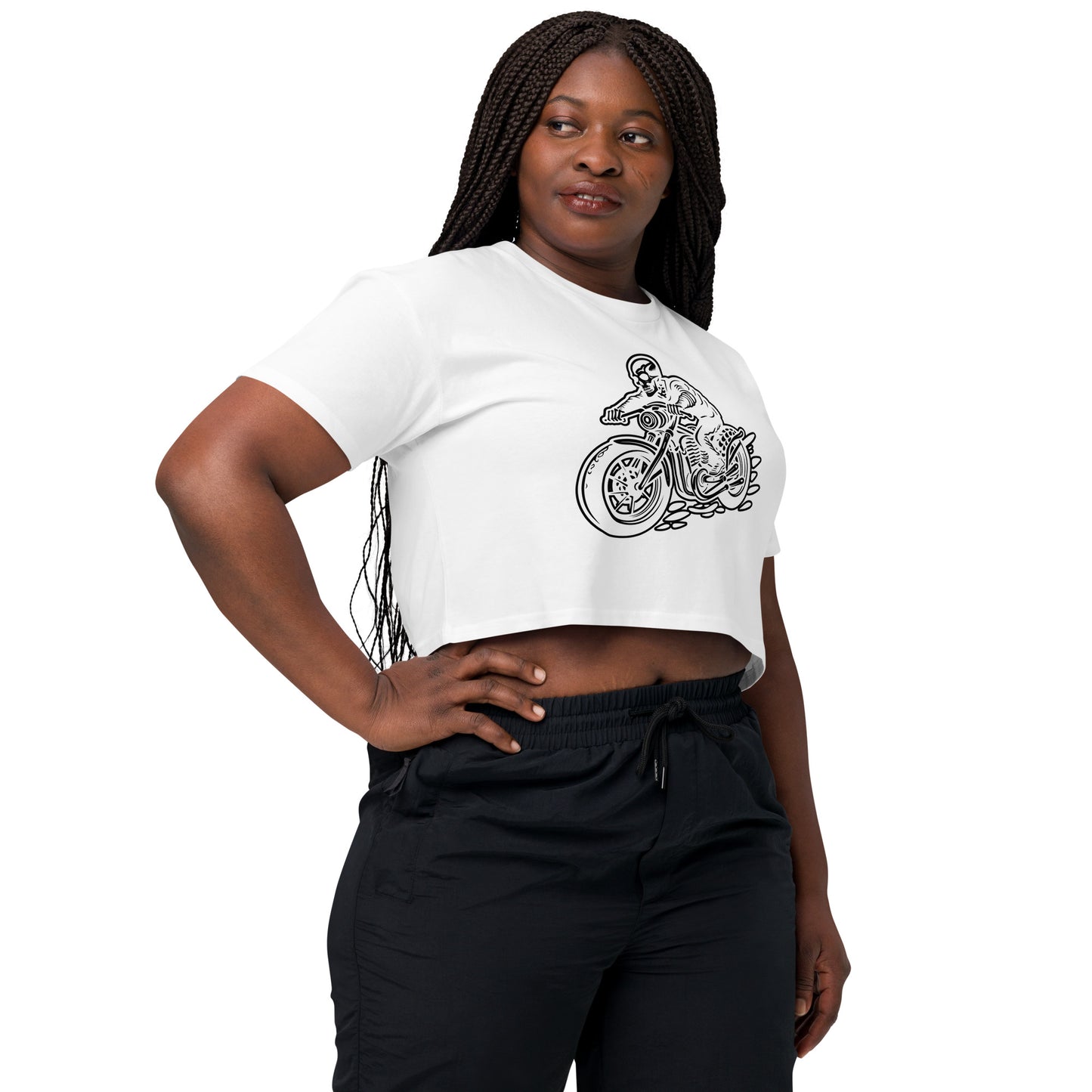 Skeleton Biker Women’s Crop Top