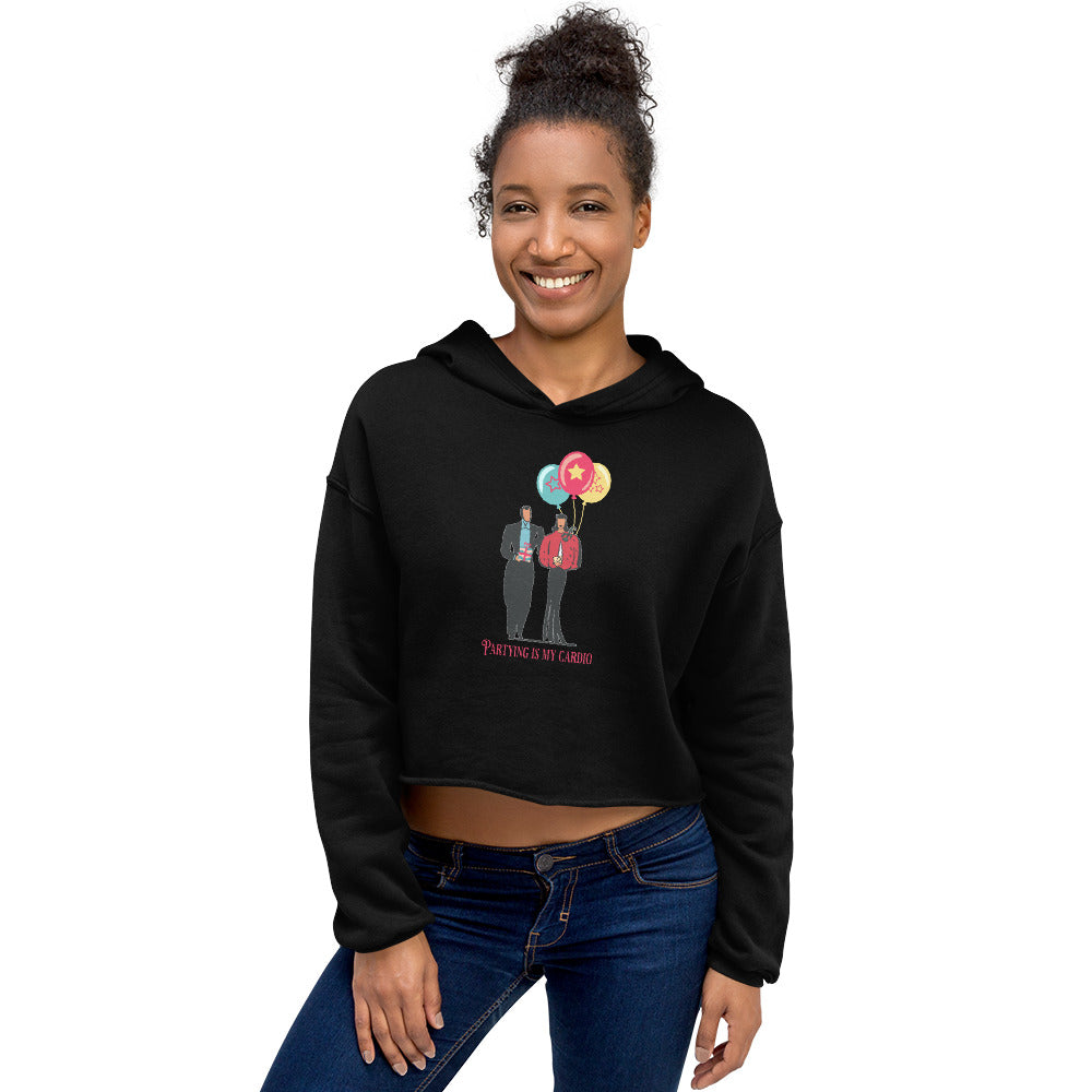 Partying is My Cardio Women's Crop Hoodie