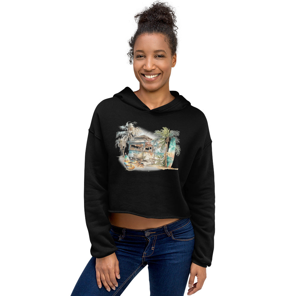 Beach Bar Women's Crop Hoodie