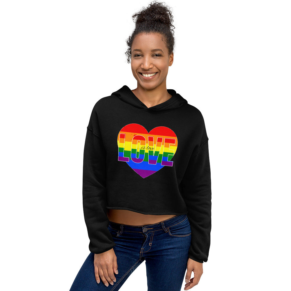 Love Is Love Women's Crop Hoodie