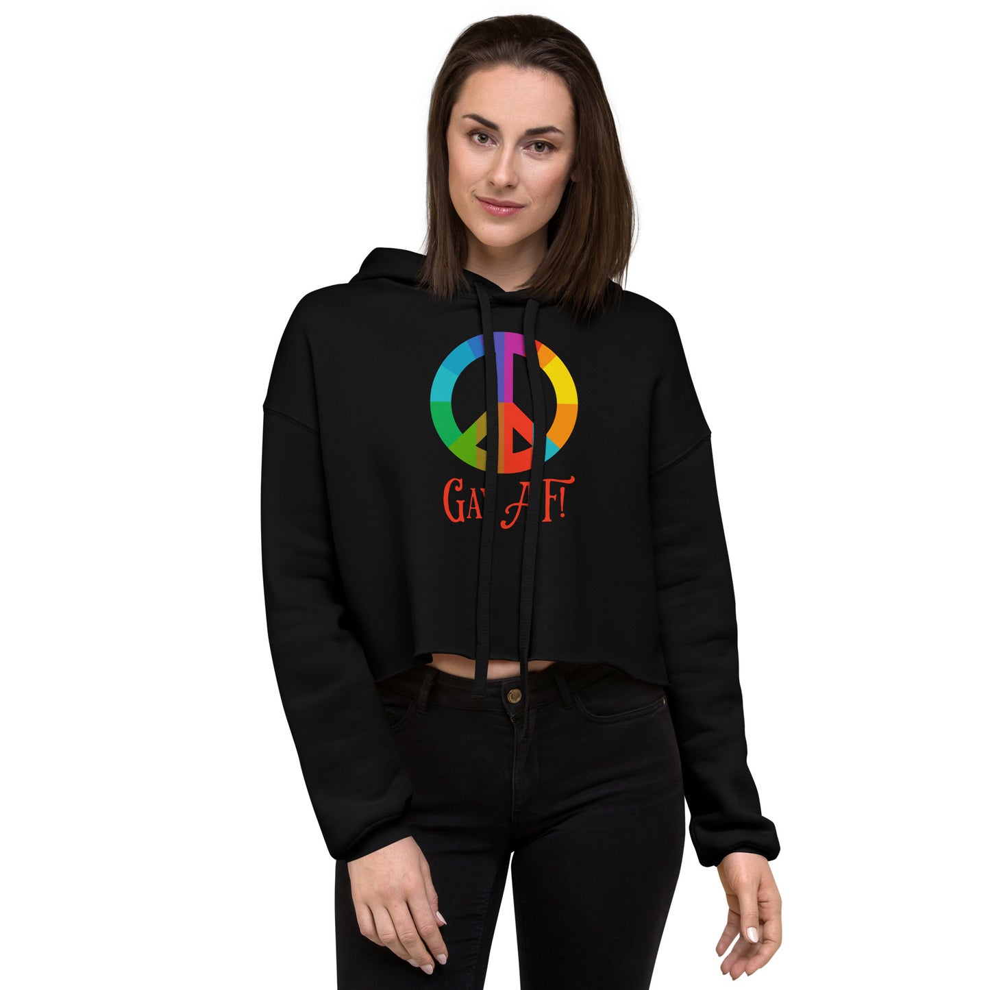 Gay AF! Women's Crop Hoodie